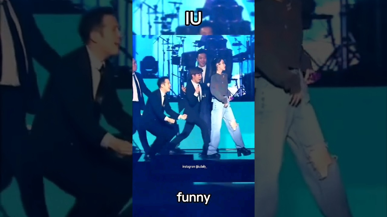 All idols have dancers, IU have bodyguards😎😂❤️ 