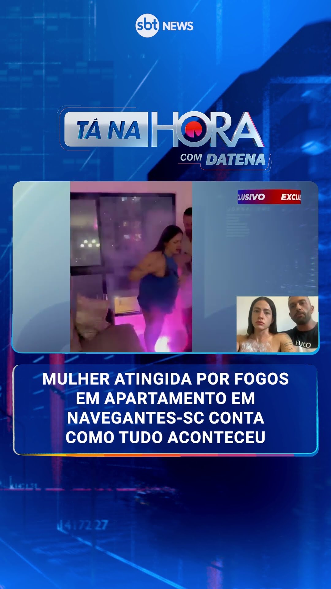 Mulher atingida por fogos em apartamento em Navegantes-SC conta como tudo aconteceu - Tá na Hora
