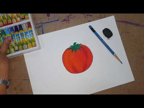 Video Vẽ quả cà chua | How to draw tomato | Kim Thành Cần Giờ - youtube