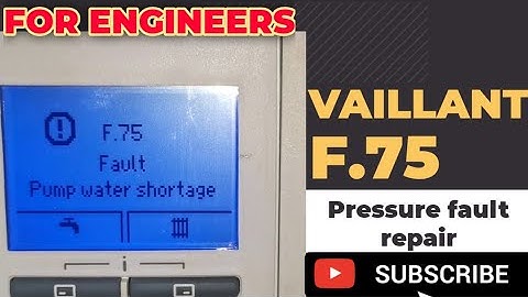 Vaillant F75 pressure REOCCURRING fault repair ecotec ecofit
