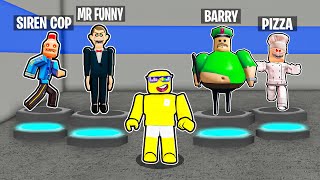 Playing as EVERYONE in Barry's Prison Run Obby ROBLOX