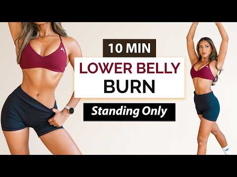 10 MIN STANDING LOWER BELLY FAT BURN | No Jumping, Low Impact 🔥