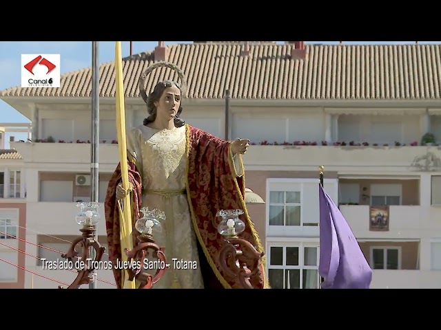 Traslado de Tronos, Jueves Santo en Totana, emisión en Dicreco
