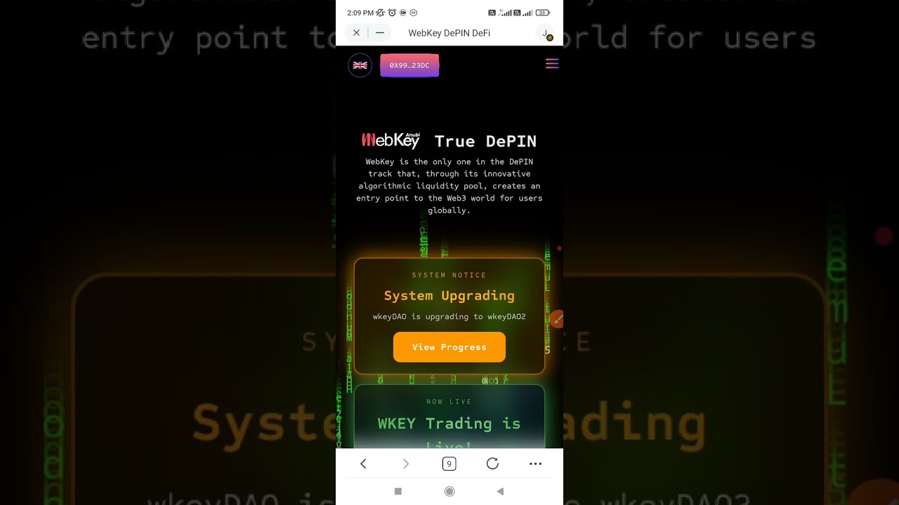 Webkey Migration in process
