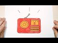 How to Draw Radio - Drawing and Coloring Radio