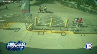 Officers seek suspects caught on camera stealing electric scooters from teens