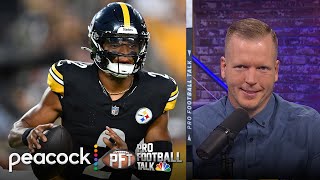 Justin Fields brings energy to Steelers that Russell Wilson lacks | Pro Football Talk | NFL on NBC