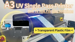 Celebrity Sunthinks A3 UV Single Pass Roll to Roll Printing Solutions for Transparent Plastic Film Roll. Profile