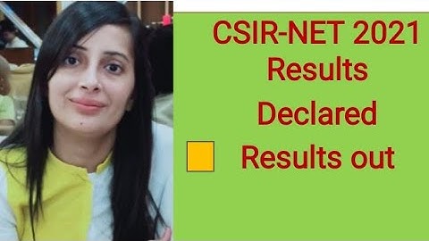 #CSIR-Net 2021 Official Result declared# Check Csir Net result