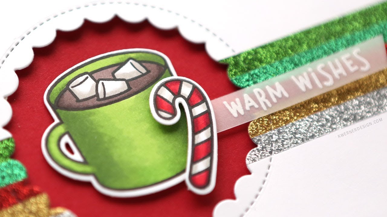 Holiday Card Series 2018 - Day 1 - Hot Cocoa Warm Wishes kwernerdesign 2018