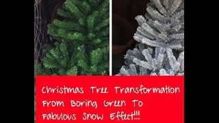 Christmas Décor- Frosted Christmas Tree (DIY Christmas Tree Painting Tutorial)