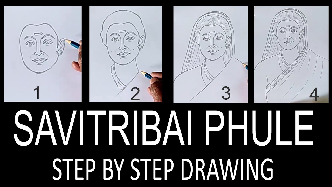 savitribai phule drawing / सावित्रीबाई फुले यांचे चित्र / सावित्रीबाई फुले चित्र / savitribai chitra