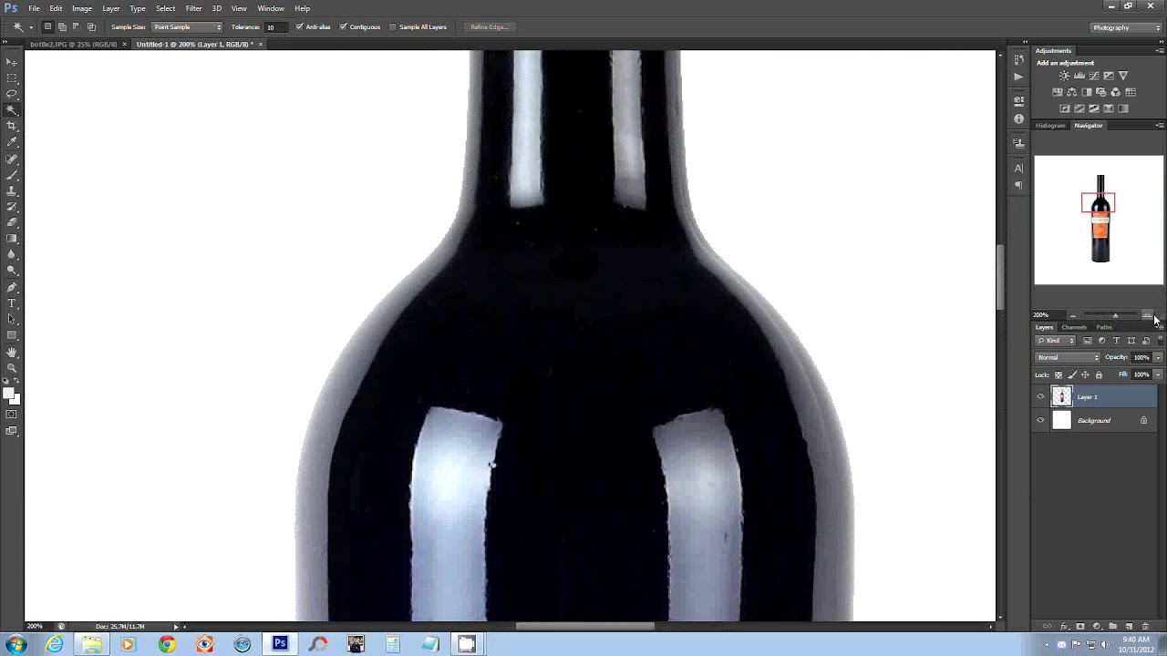 Photoshop tutorial - Isolating object over the white background - YouTube