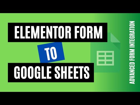 Elementor Pro Form to Google Sheets Integration Tutorial | AFI