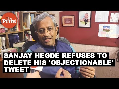 Sanjay Hegde can come back to Twitter if he deletes his ‘offensive’ tweet—but says he won’t oblige