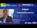 Manufacturing Analytics - CIT Chennai Webinar Series