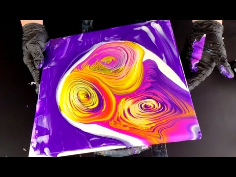 #83 Triple Tree Ring Pour ~ Acrylic Pouring ~ Fluid Art - YouTube