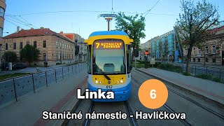 KOŠICE TRAM | Linka 6 Staničné námestie - Havlíčkova