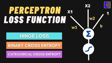 Perceptron Loss Function | Hinge Loss | Binary Cross Entropy | Sigmoid Function