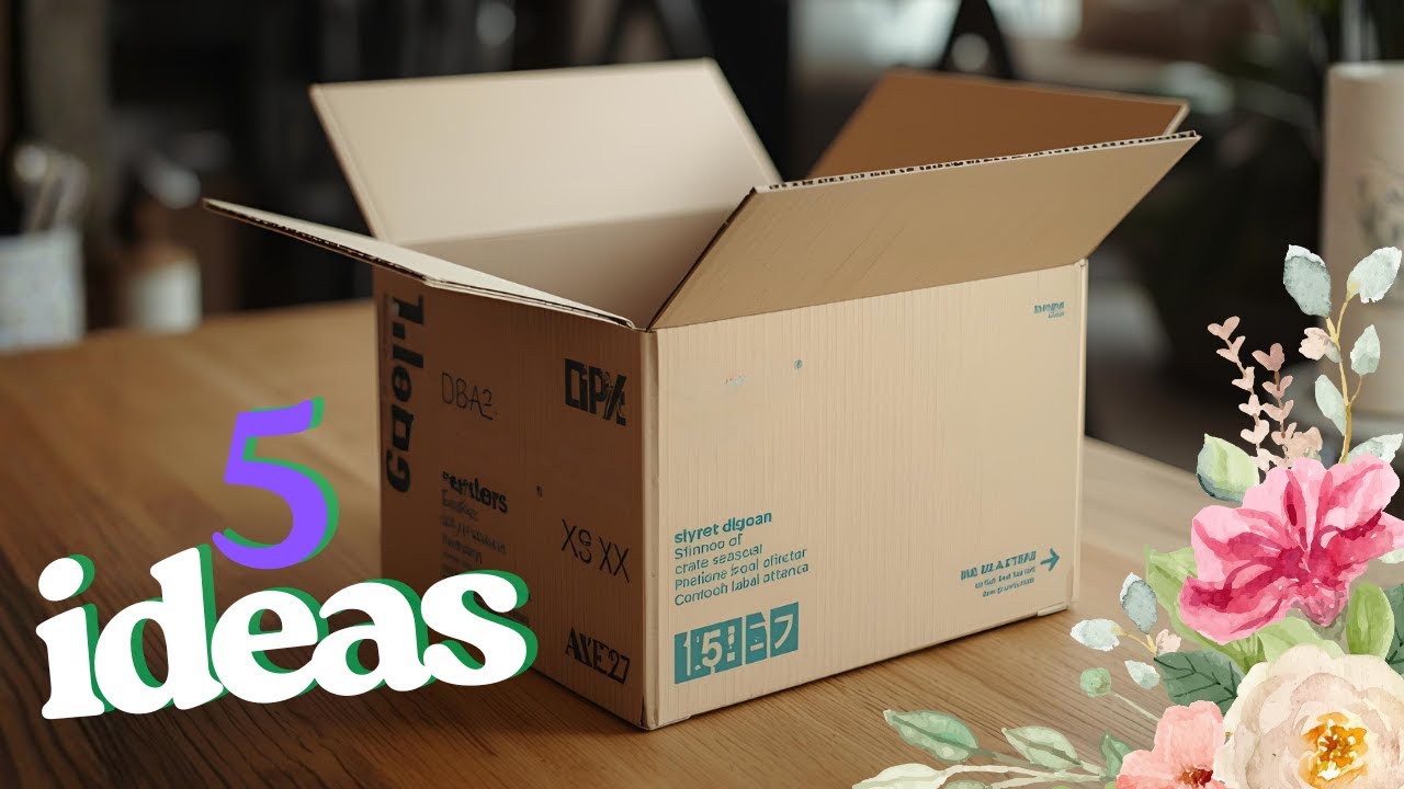 5 Budget DIYs: Smart Ways to Reuse Cardboard Boxes - YouTube