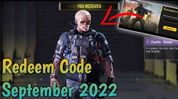 September 8 Call Of Duty Mobile Redeem Code 2022 | Today Redeem Code Codm | New Redeem Code Codm2022