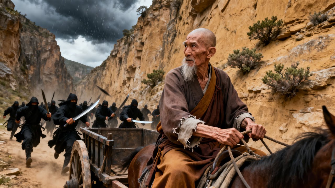 功夫電影！馬車上的和尚竟是頂級功夫大師，一秒反殺！ 💥 #中国电视剧 #KungFu #Martial Arts Movies