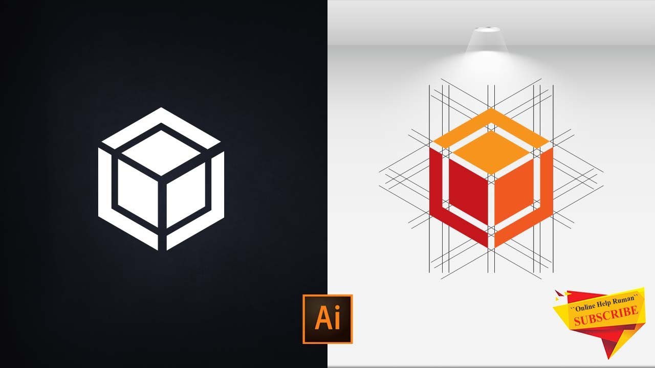Polygon Logo Design | How to make logo design in Adobe Illustrator CC ...