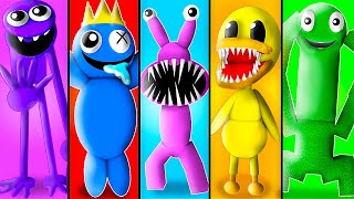 Rainbow Friends Corrupted : Blue x Green, Pink and Purple vs Learn With  Pibby FNF - Roblox Animation 
