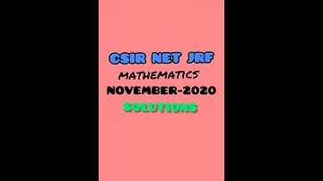 Csir net linear algebra solution (part B) 26 November 2020