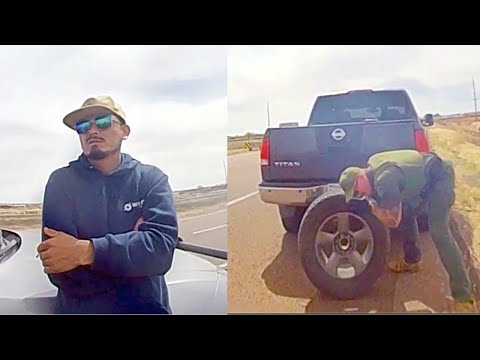52 lbs of Meth Found in His Spare Tire. BODYCAM