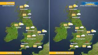 Weather forecast for Mon 27th Feb 2012