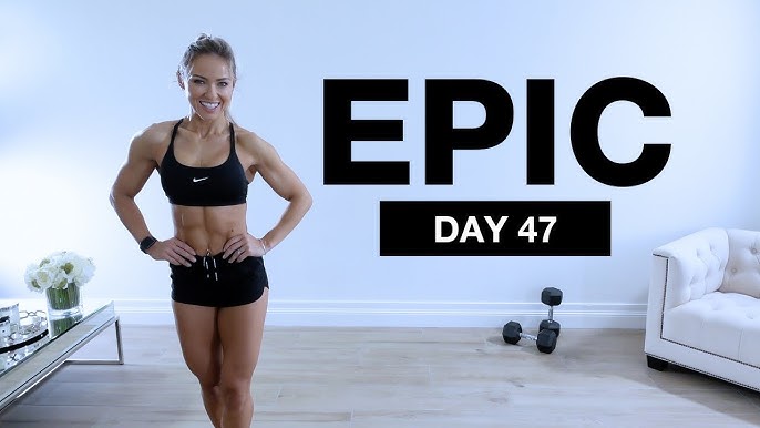 Day 33 of EPIC  Dumbbell LEGS + BICEP Workout - Caroline Girvan 