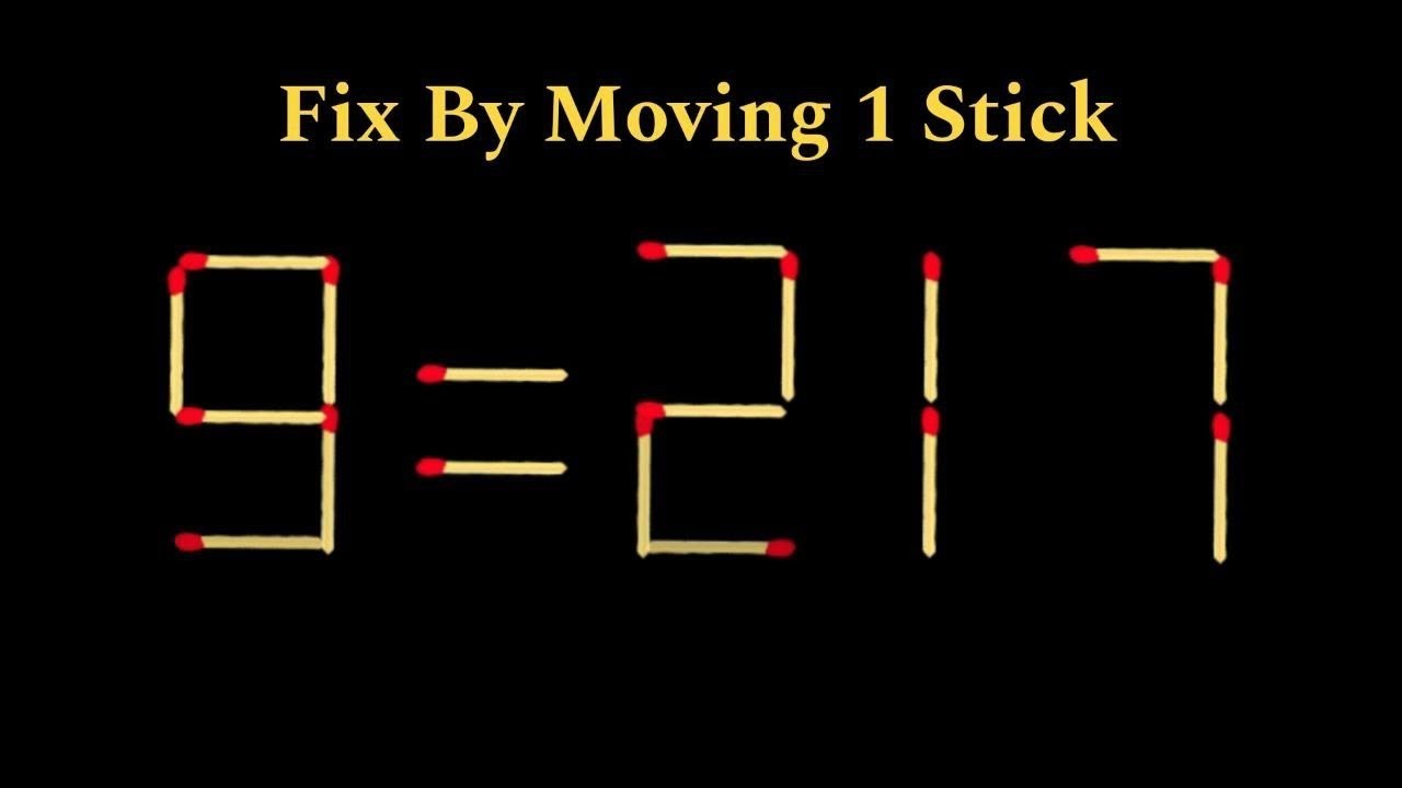 Исправьте уравнение, переместив одну палочку | Головоломка со спичками | Повысьте IQ.