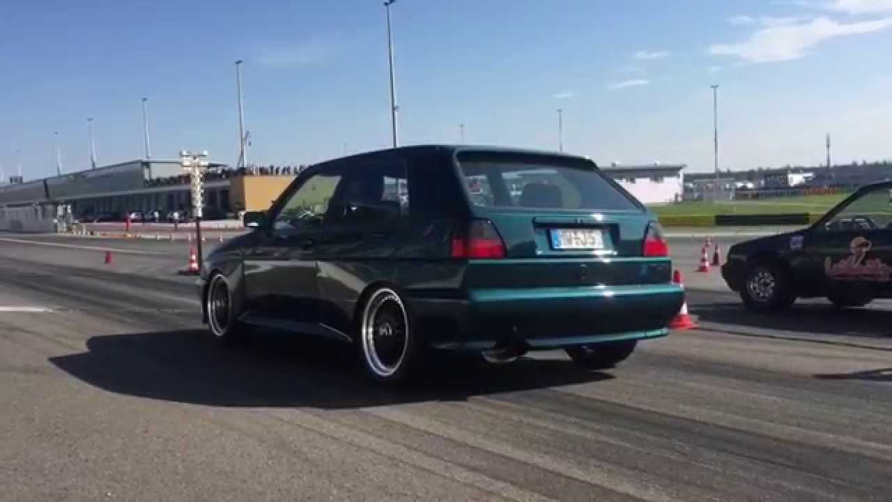900hp VW Golf Mk2 Rallye R30 Turbo 4motion Lausitzring 03.10.2015
