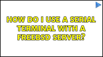 How do I use a serial terminal with a FreeBSD server?