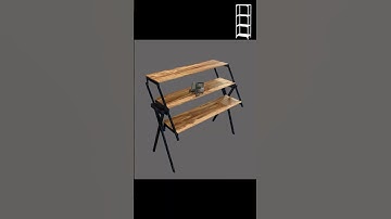 3D Folding Shelf Table | Home Decor | DIY #woodworking ASMR