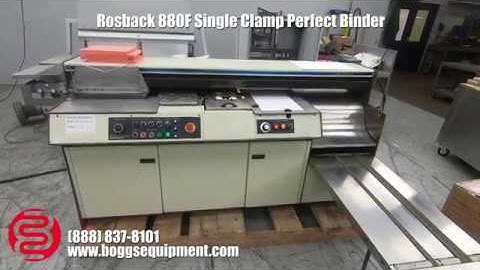 Rosback 880F Single Clamp Perfect Binder