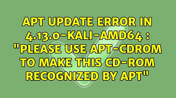 "Please use apt-cdrom to make this CD-ROM recognized by APT"