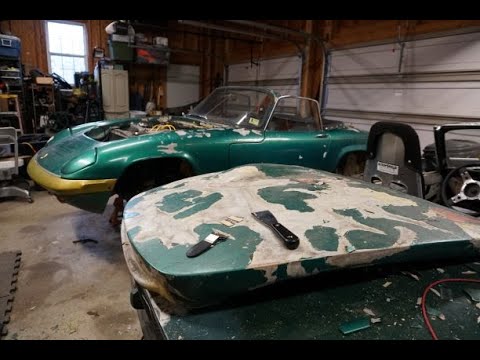 Lotus Elan PT4, How To Strip Paint On A Fiberglass Car