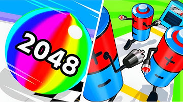 Ball Run 2048 vs Battery Run - All Levels Gameplay Android, iOS YouTube
