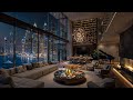 Soft Jazz Piano For Work Study 4K Luxury Apartment Overlooking Night City Lights Soft Jazz Piano For Work Study 4K Luxury Apartment Overlooking Night City Lights