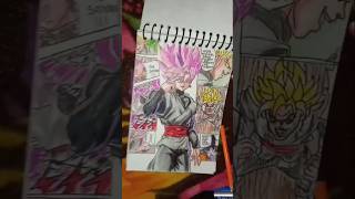 Black Goku Manga Panel My Drawing