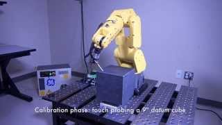 Robot calibration using a touch probe