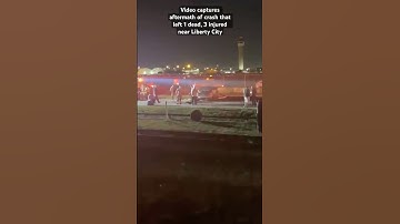 Video captured the aftermath of a crash that cops say left 1 dead and 3 injured near Liberty City.