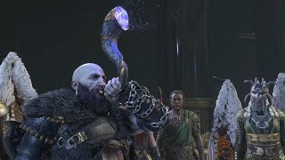 Kratos sonne le Gjallarhorn + Attaque sur Asgard - God Of War Ragnarök