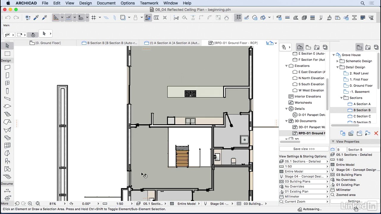 059 Reflected Ceiling Plans Rcp Archicad Youtube