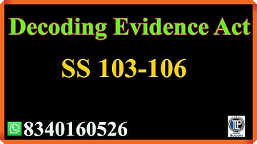 Burden of Proof- Decoding Evidence Act #tlpacademy