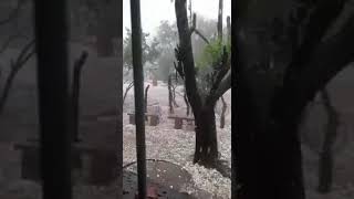 Tormenta de Granizo destructivo en olta, la Rioja Argentina. Cristo viene ya