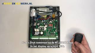 Poortenhekwerk.nl - Afstandsbediening Inlezen Voetgangersmodus