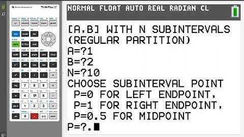 Riemann Sums on the TI-84 Plus CE Graphing Calculator